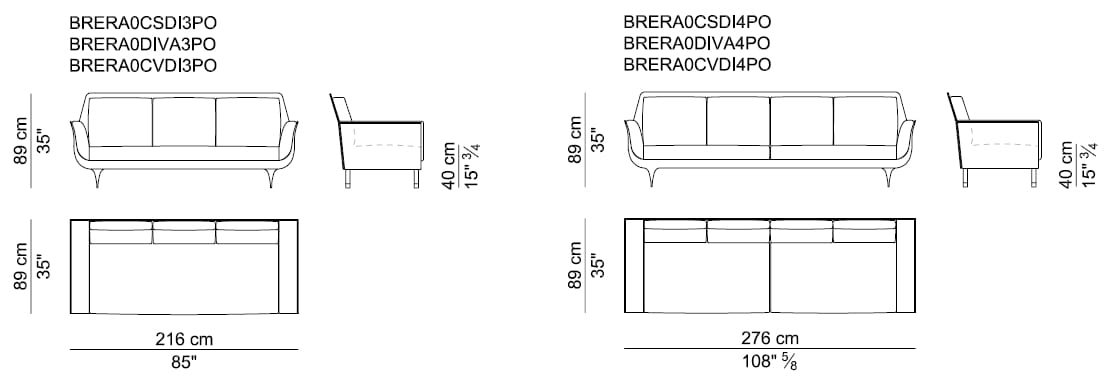3-местный тканевый диван i 4 Mariani ARCH-00130703 - Вид №3