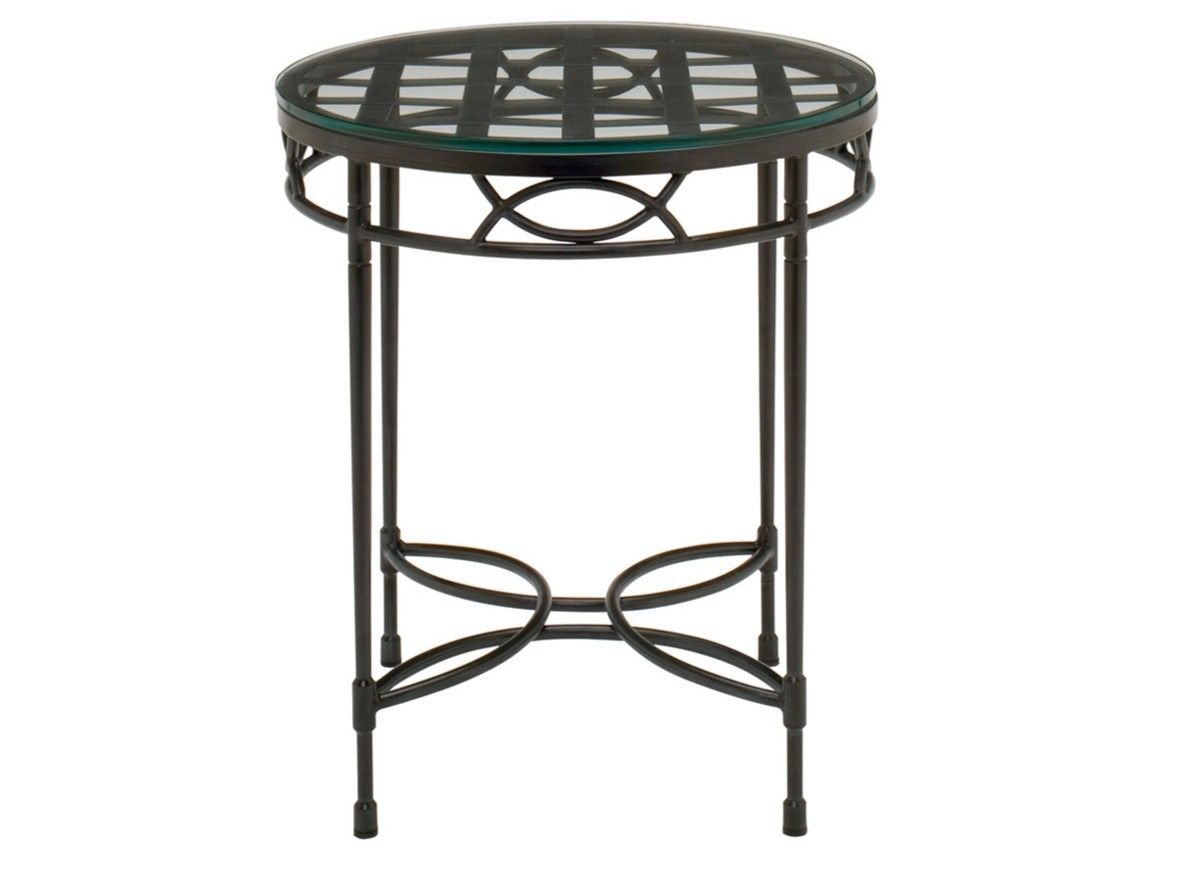 Круглый журнальный столик из нержавеющей стали и стекла JANUS et Cie ARCH-00047288 - Вид №5