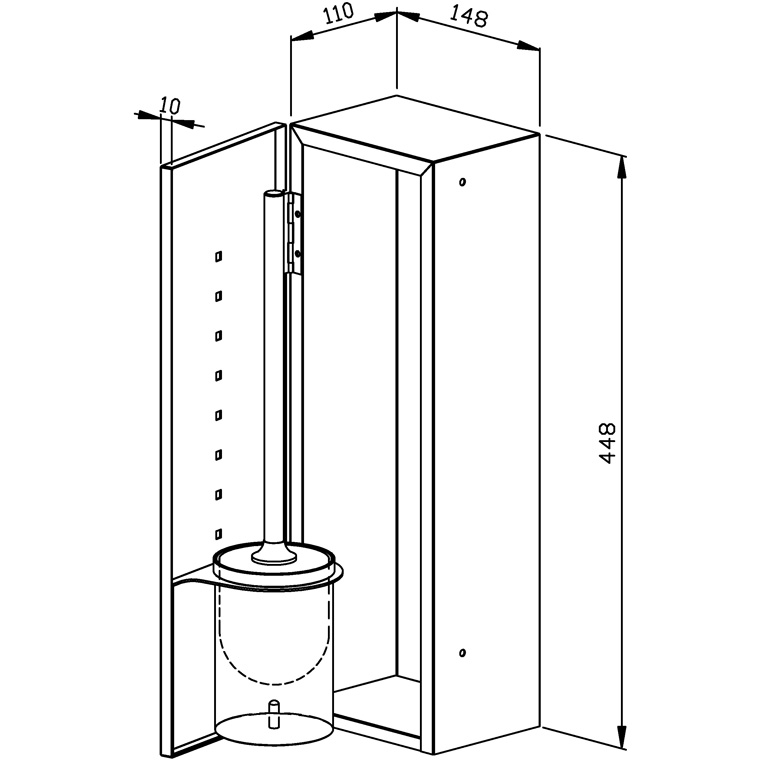 727360 Набор туалетных щеток для скрытого монтажа WP161 WAGNER_EWAR A-LINE Wagner Ewar  - Вид №1
