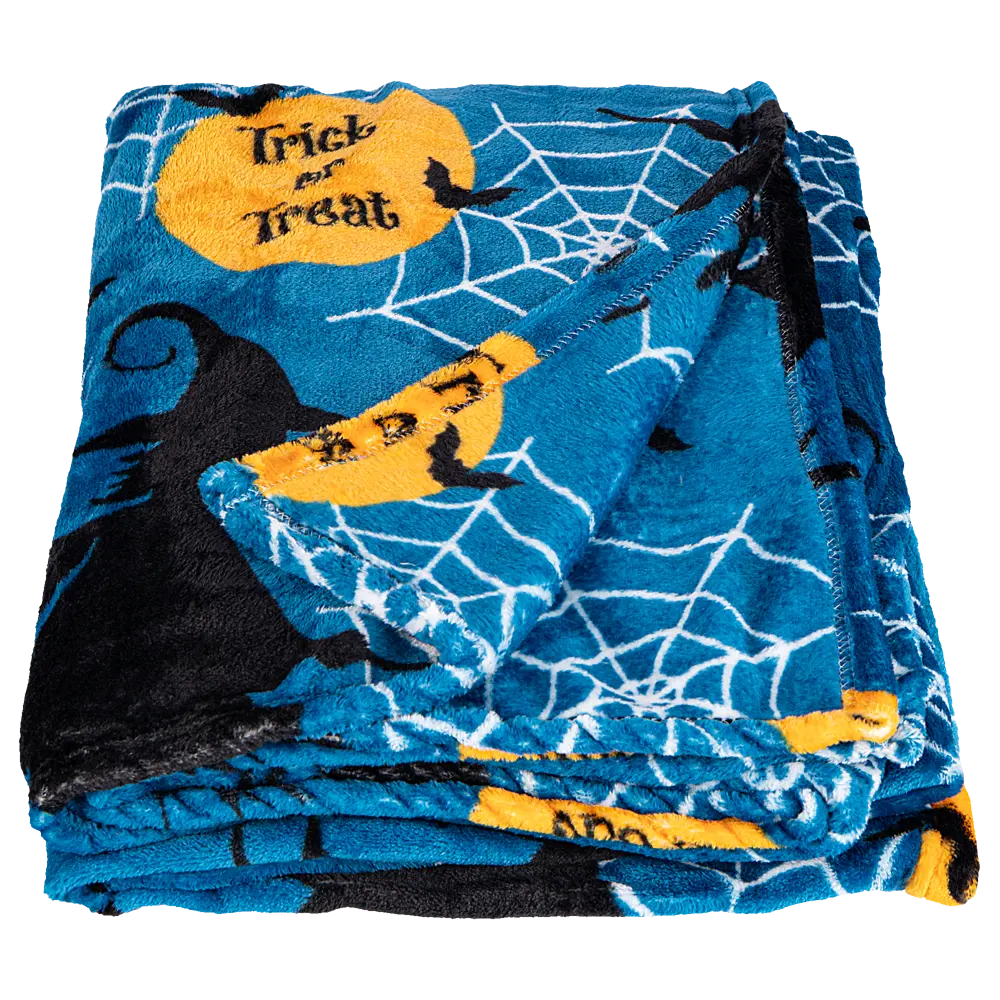 Плед Witches 135x205 см фланель цвет темно-синий Ardenza STLM-2167576