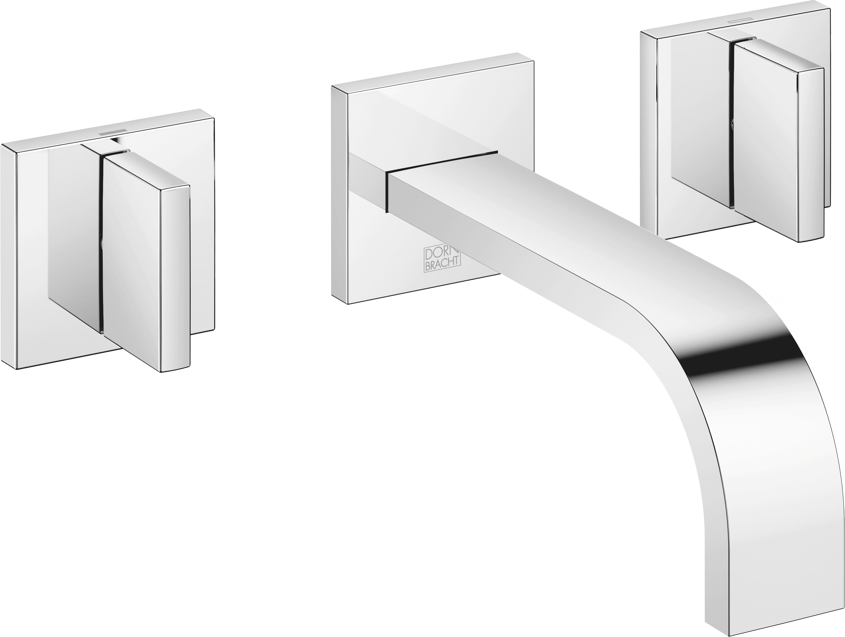 МЕМ Смеситель для раковины настенный без донного клапана - Хром