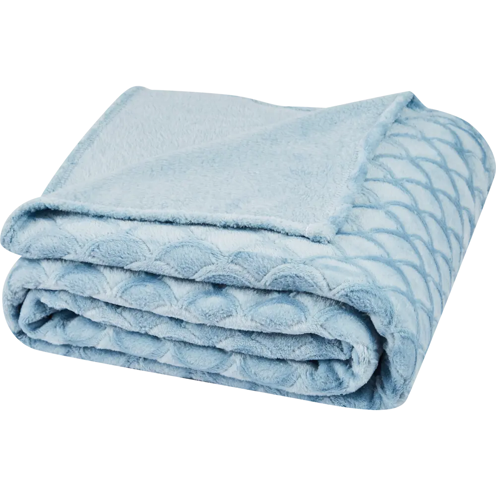 Плед Aglae 180x200 см фланель цвет голубой Ardenza Весеннее промо STLM-2175767 - Вид №2