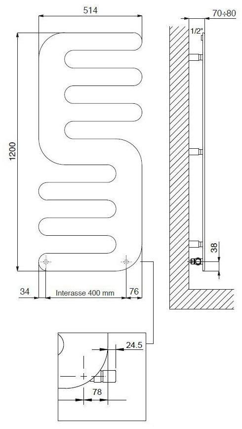 CORDIVARI Настенный радиатор горячей воды Extraslim sun-id-1504784 - Вид №4
