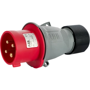 Вилка с заземлением Abb Icat 380 В 32 A цвет красный