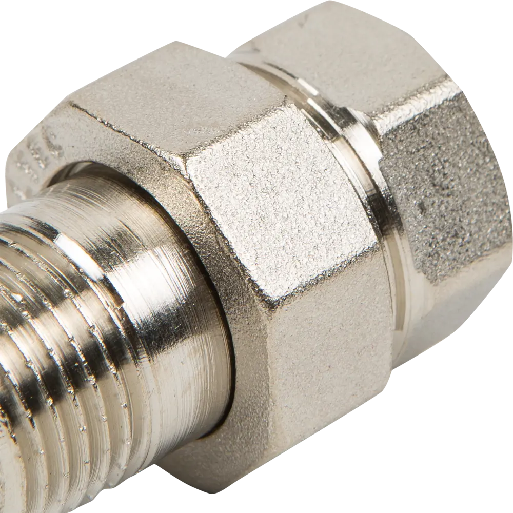 Сгон прямой Valtec, американка, внутренняя-наружная резьба, 1/2", никелированная латунь STLM-2133500 - Вид №2