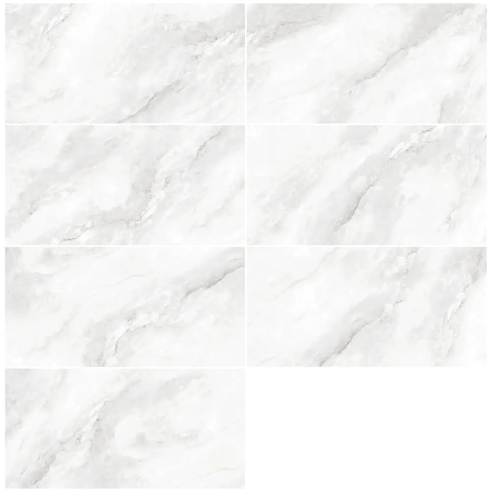 Глазурованный керамогранит Duna Hydro Bianco Glr 60x120 см 1.44 м² сатинированный цвет белый STLM-2164768 - Вид №1