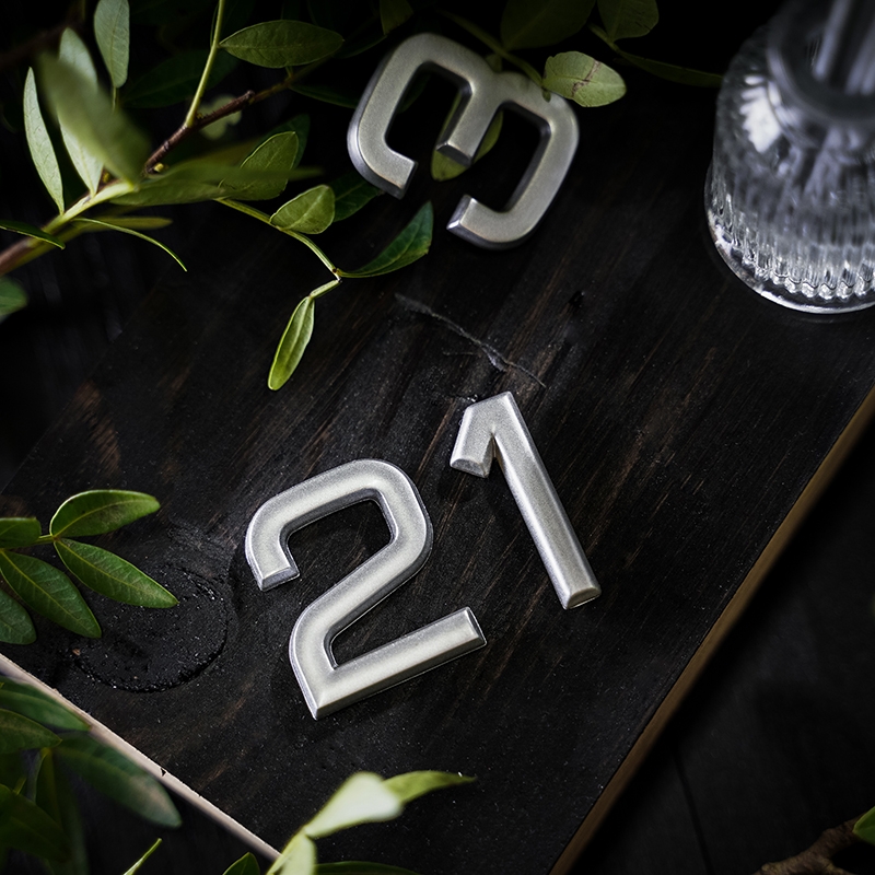 Дверной номер  «1», 32х5х40 мм, матовое серебро LJPS0093 Public Steel Россия  - Вид №3