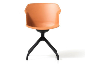 Кожаный операционный офисный стул с подлокотниками на насесте