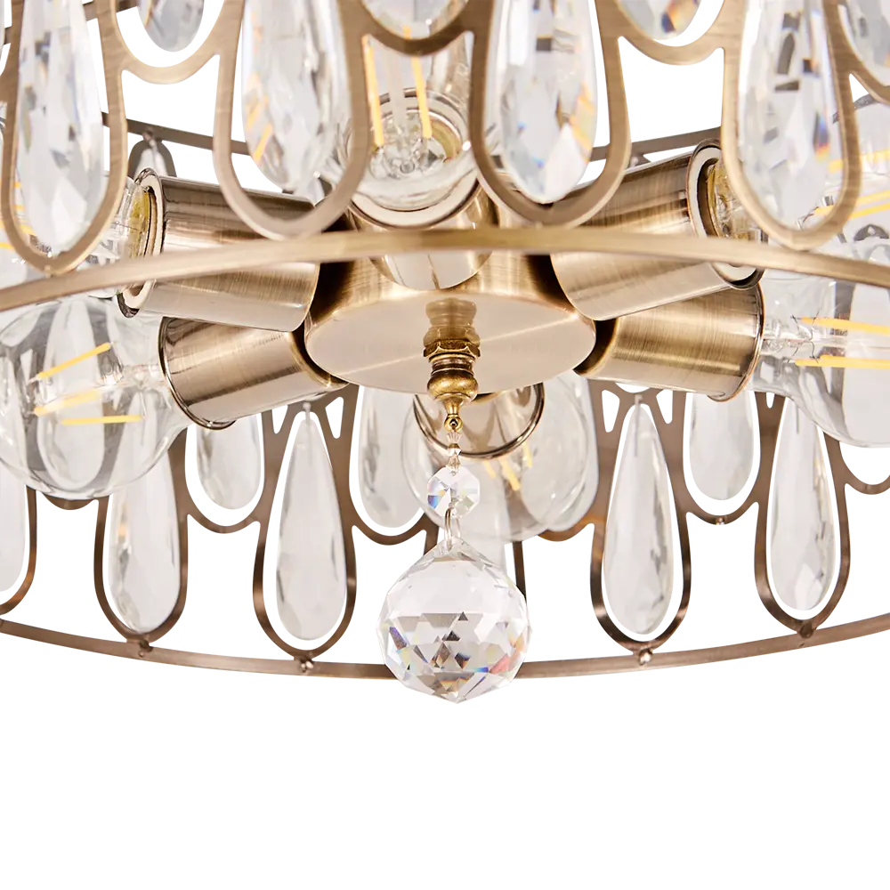 Люстра потолочная Семь огней Илана 6 ламп 18 м² цвет бронза STLM-2207248 - Вид №6