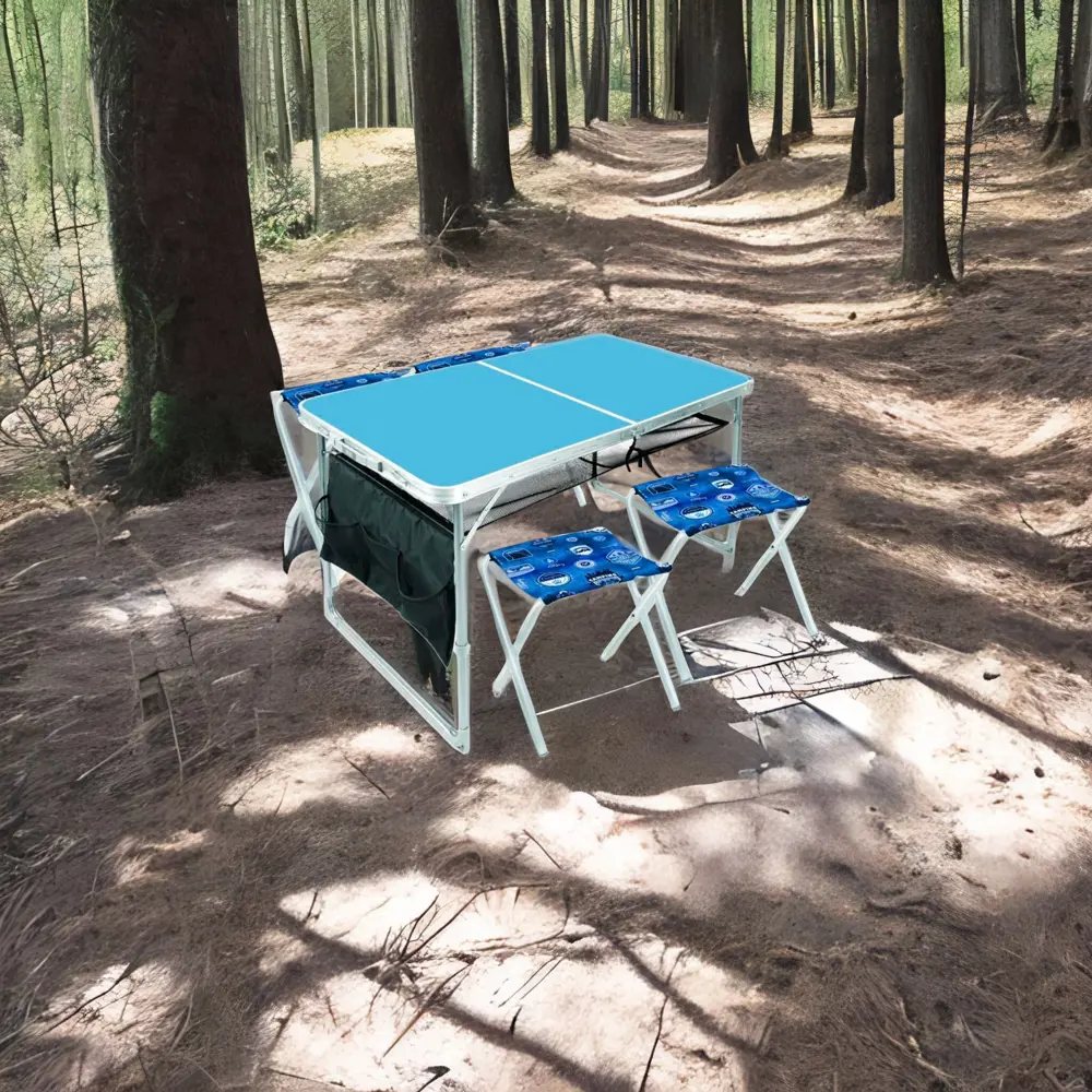 Набор садовой мебели ССТ-К3/4 металл голубой: стол и 4 стула Santreyd Дачный STLM-2087348 - Вид №4