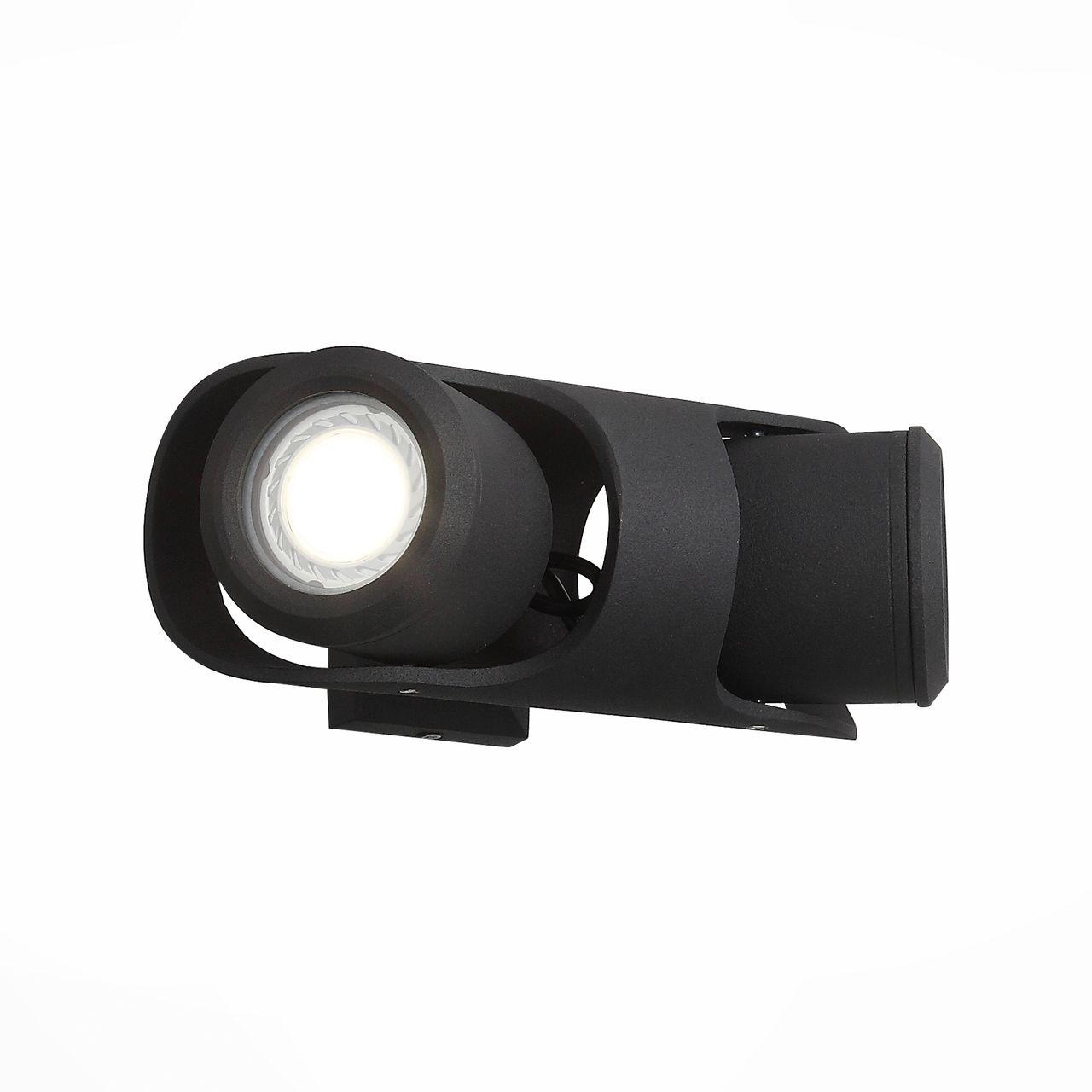 Уличный настенный светодиодный светильник ST Luce Round SL093.401.02 ST LUCE ROUND BLACK 272380 Черный  - Вид №2