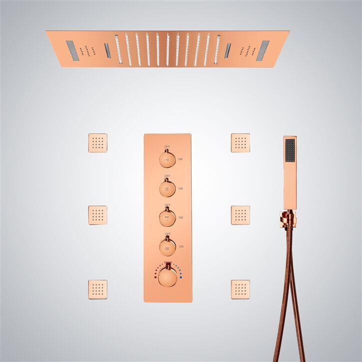 Утопленный набор для душа со светодиодной насадкой для душа Fontana Showers питьевой фонтанчик ARCH-00067134 - Вид №6