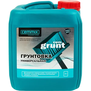 CEMMIX Cemgrunt — универсальная грунтовка для укрепления поверхностей 5 л 89337463