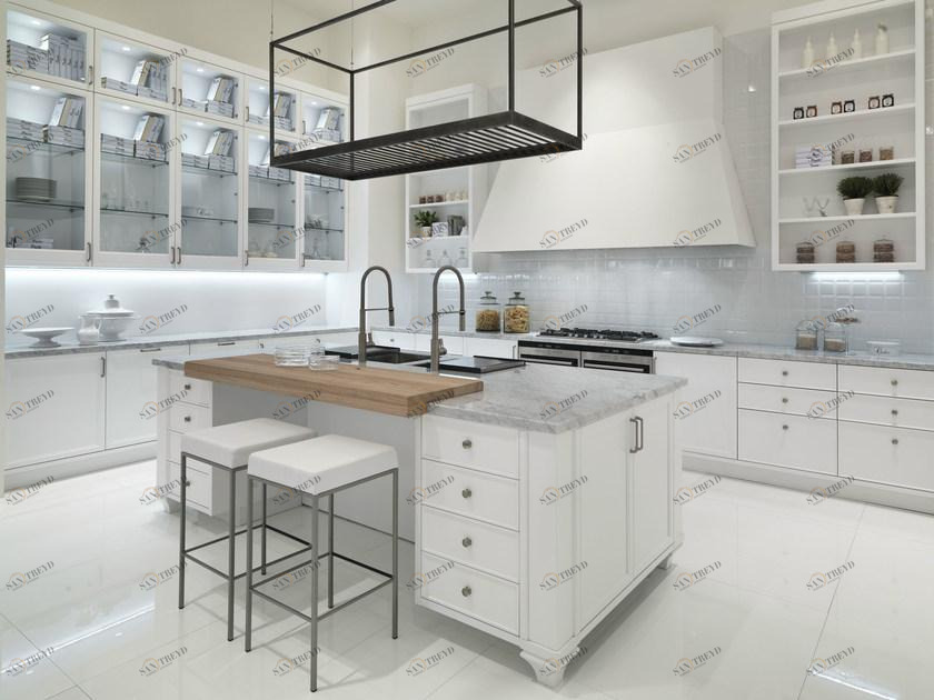Aster Cucine Лаковая оборудованная кухня с островом Avenue sun-id-1472677
