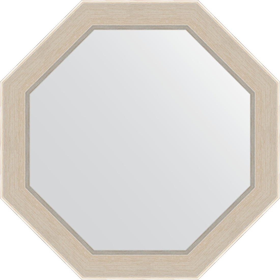 BY 3871 Зеркало в багетной раме - травленое серебро 52 mm EVOFORM Octagon