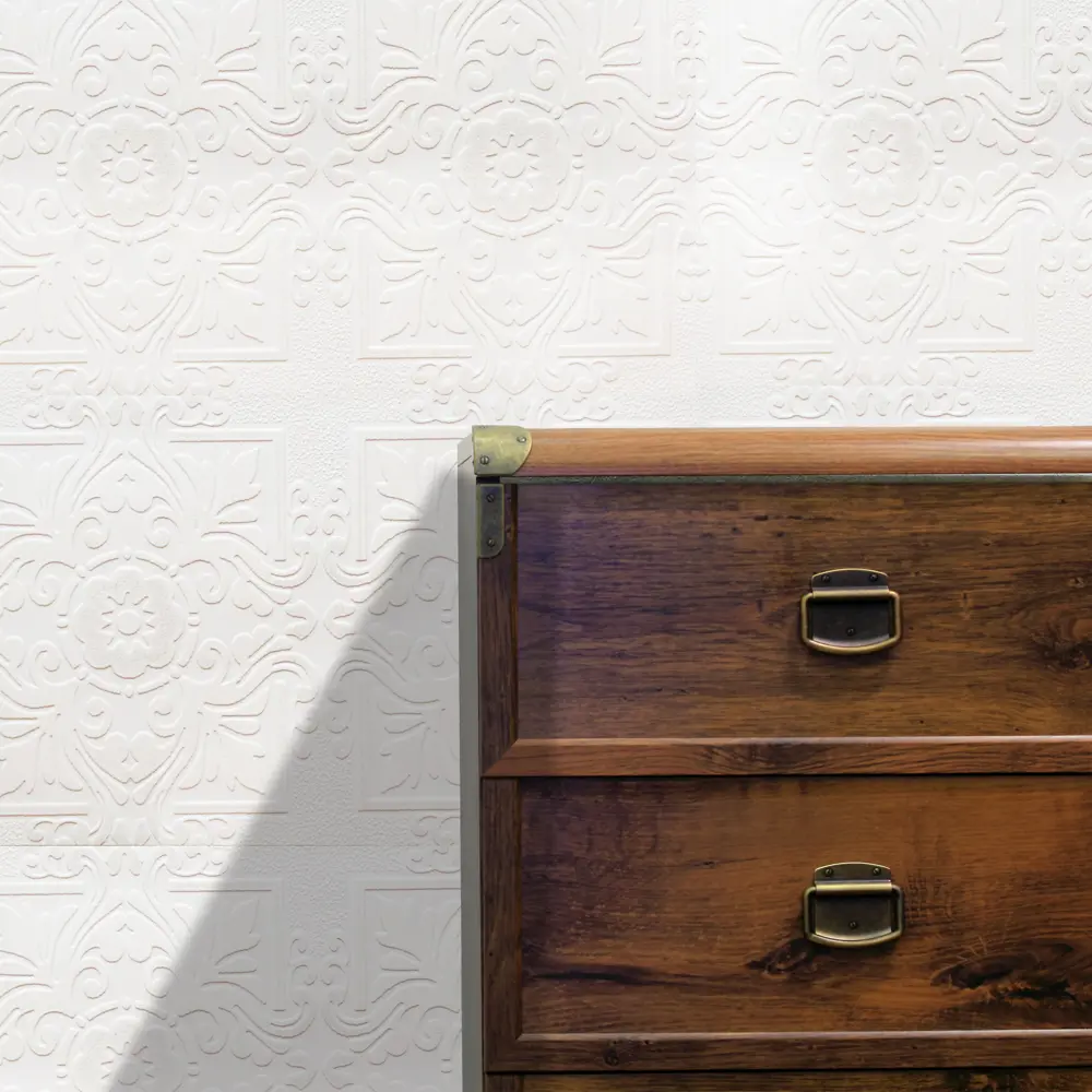 Обои виниловые 0.53х10 м орнамент цвет белый 78159 Santreyd STLM-2064524 - Вид №2