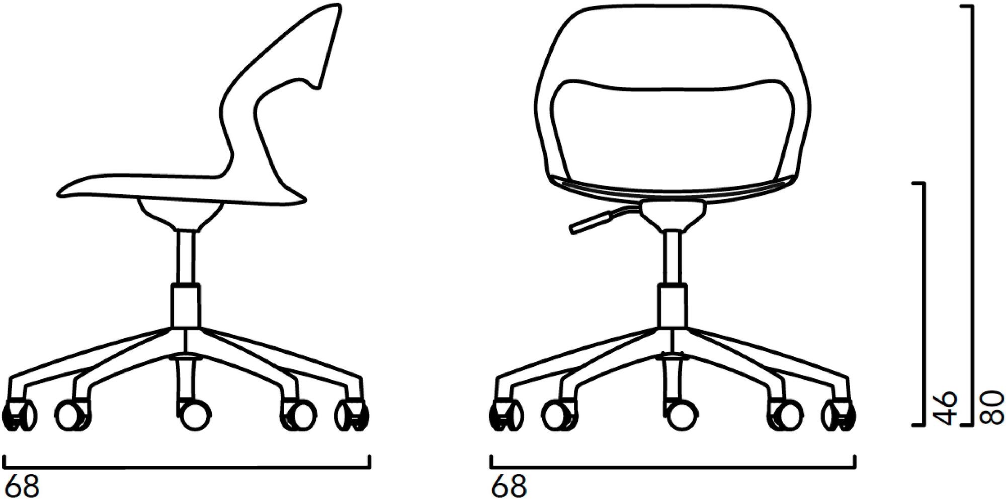 Crassevig Вращающееся кресло из полипропилена с 5 спицами Mixis sun-id-1410371 - Вид №5