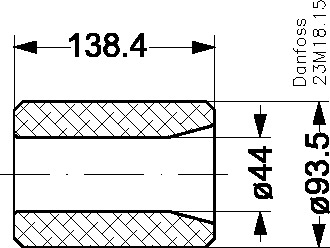 Danfoss Сменные сердечники-вставки для разборных фильтров DCR Eliminator 48-DM Вставка фильтра - сердечник 023U1392  - Вид №4