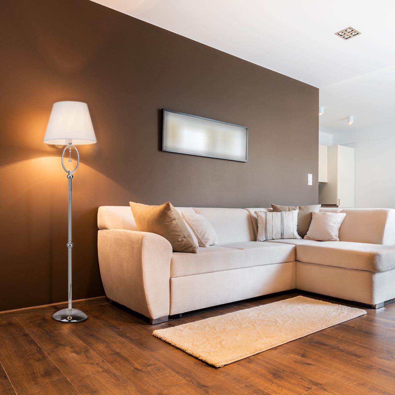 Торшер Eurosvet Madera 01056/1 хром/прозрачный хрусталь Strotskis EUROSVET ЭЛИТНЫЕ 222926 Белый;хром  - Вид №1