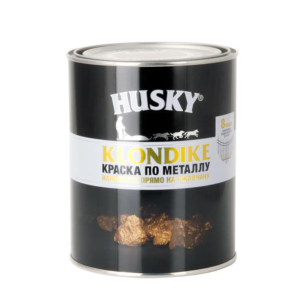 Husky Klondike - антикоррозионная краска по металлу золотистого цвета 0,9 л 84391714 STLM-0048974 - Вид №1