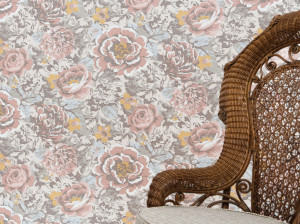 Цветочные узоры нетканые обои