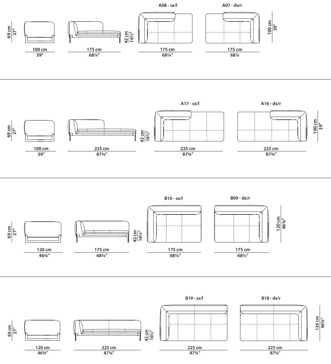 Кожаный модульный угловой диван Baxter Виктор ARCH-00001054 - Вид №9