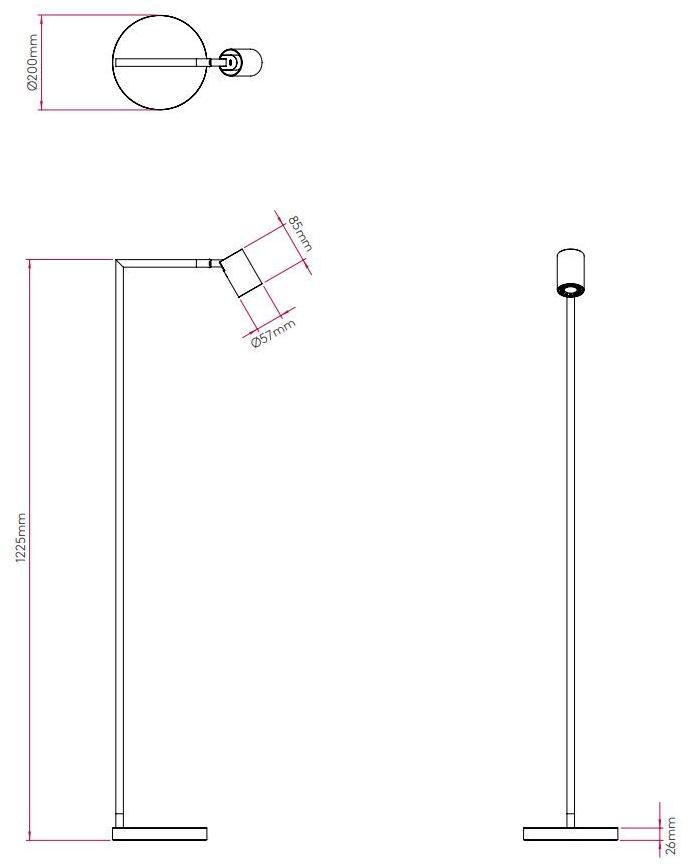 Astro Lighting Регулируемый светодиодный торшер из стали Ascoli sun-id-1489256 - Вид №7