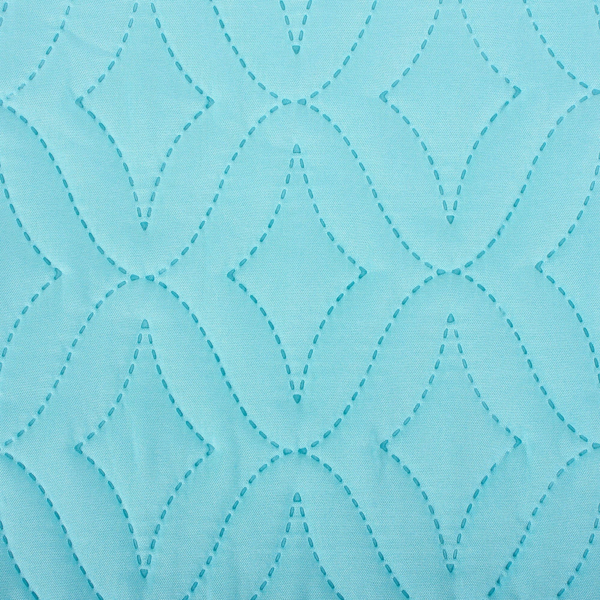 18689109 Покрывало стёганое «Melissa» 200х220 см цвет бирюзово-белый Santreyd  - Вид №1