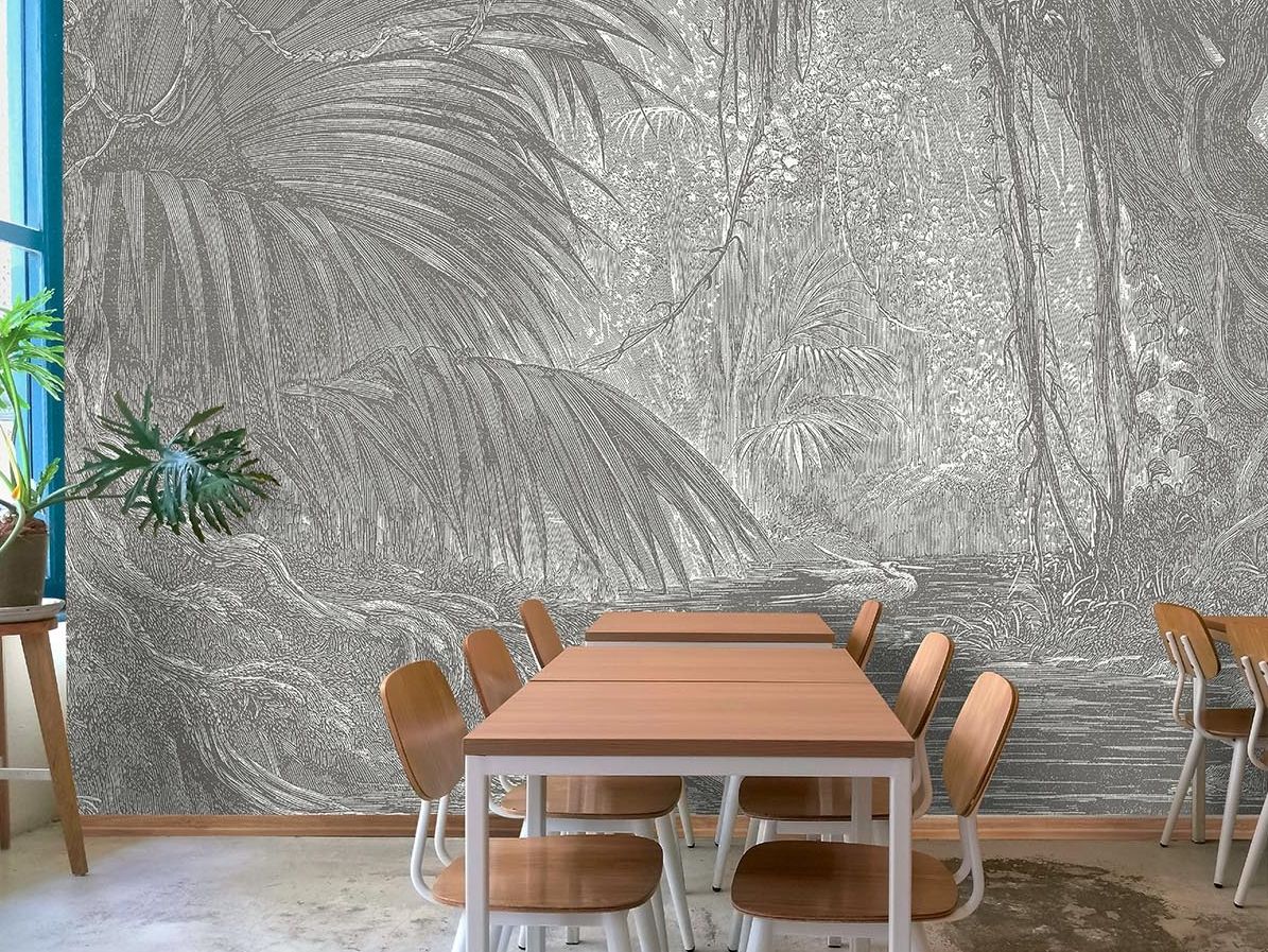 Тропические обои ПВХ бесплатно, ЭКО, моющиеся WallPepper окружающая среда ARCH-00039154