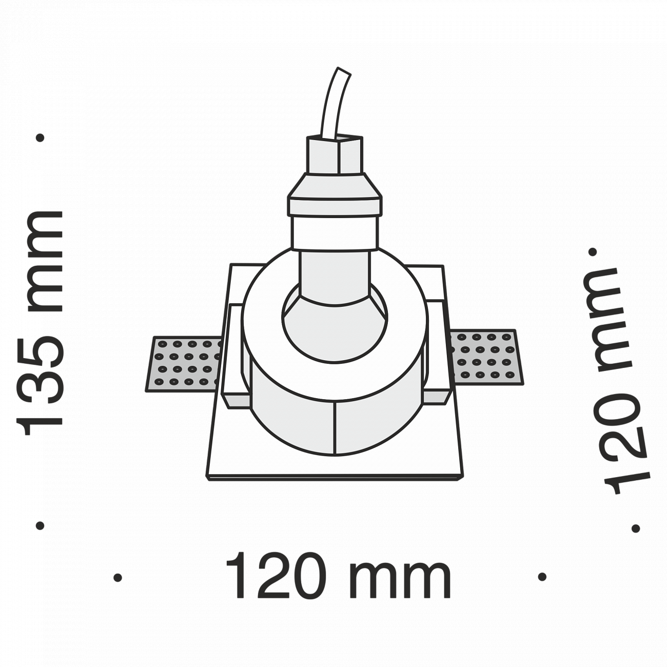 Встраиваемый спот белый Technical Gyps DL001 TECHNICAL DOWNLIGHT 00-3957209 Белый  - Вид №6
