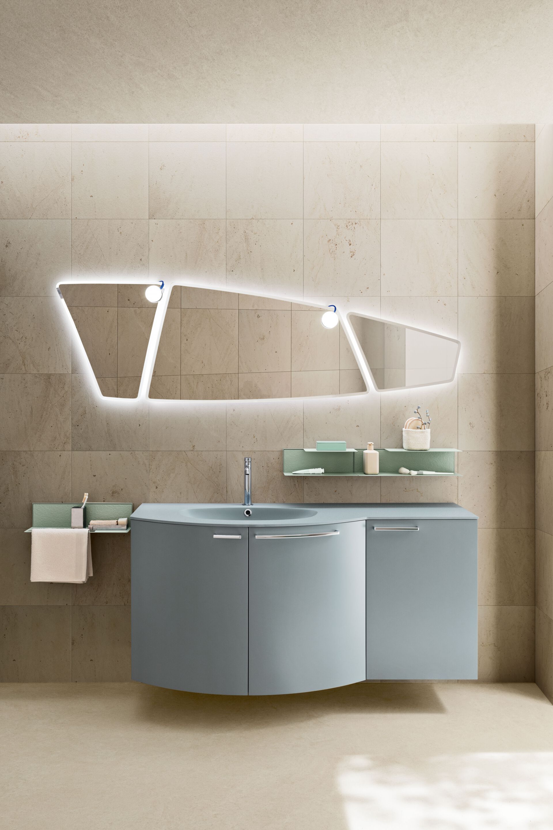 Матовый лакированный деревянный подвесной умывальник ARBLU Dress System ARCH-00100620 - Вид №1