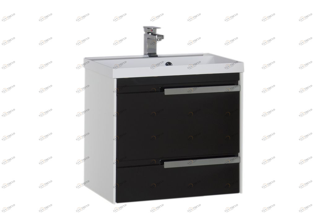 Тумба с раковиной Aquanet Тиволи 70 черный 0018006400179394
