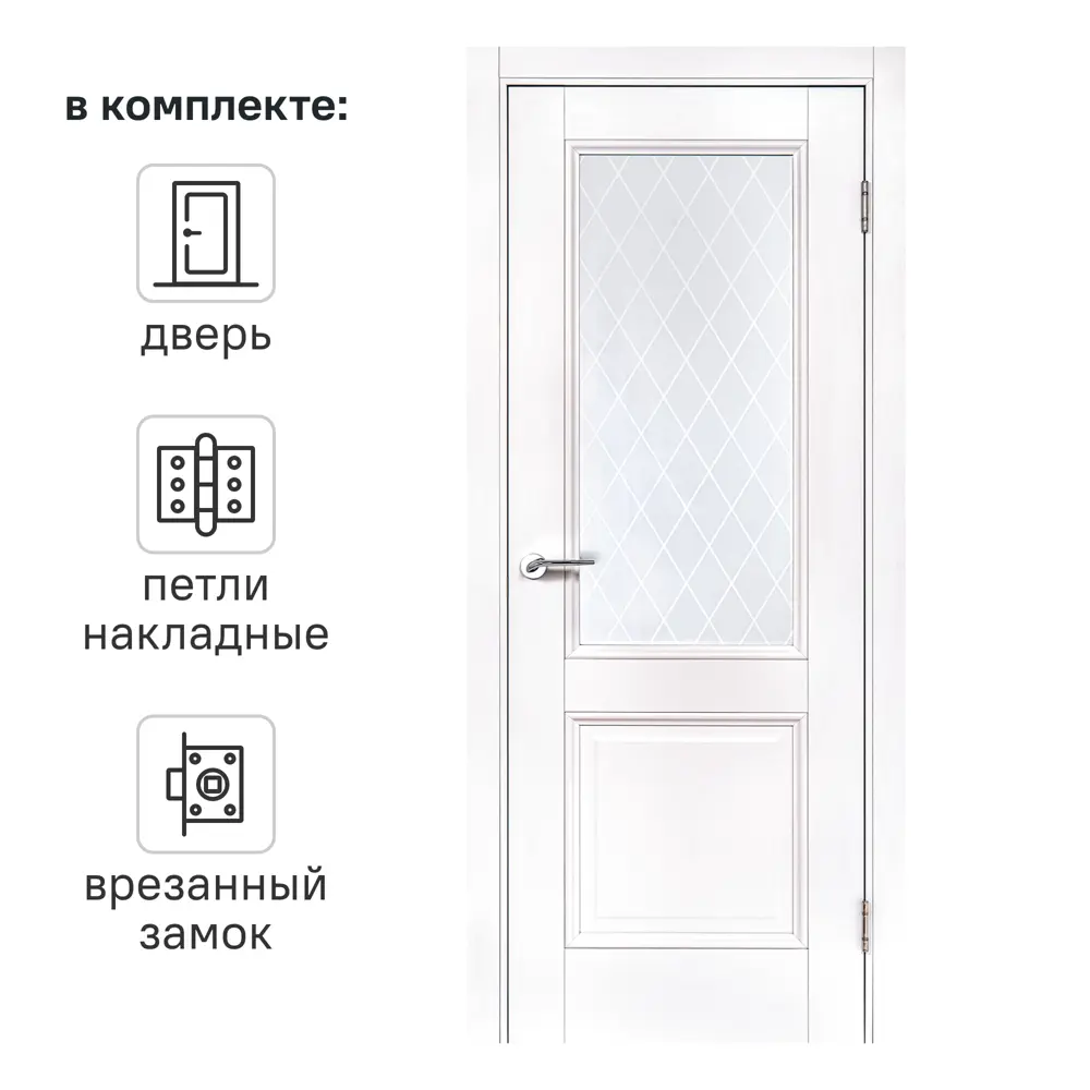 PORTIKA Палермо - межкомнатная дверь с матовым стеклом для кухни 87418087 STLM-1564227