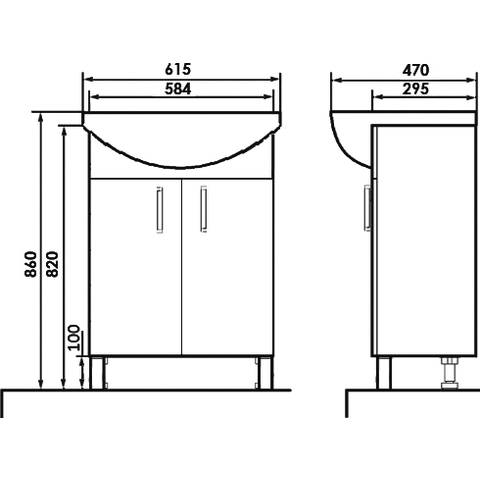 Тумба напольная Роса 60 см, цвет бордовый ORANGE sun-id-1517210 - Вид №2
