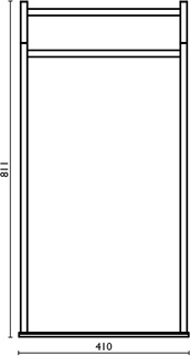 DM616 Стойка напольная, двойная, h 81 cм. bagno&associati Complementi Bagno & Associati - Вид №1