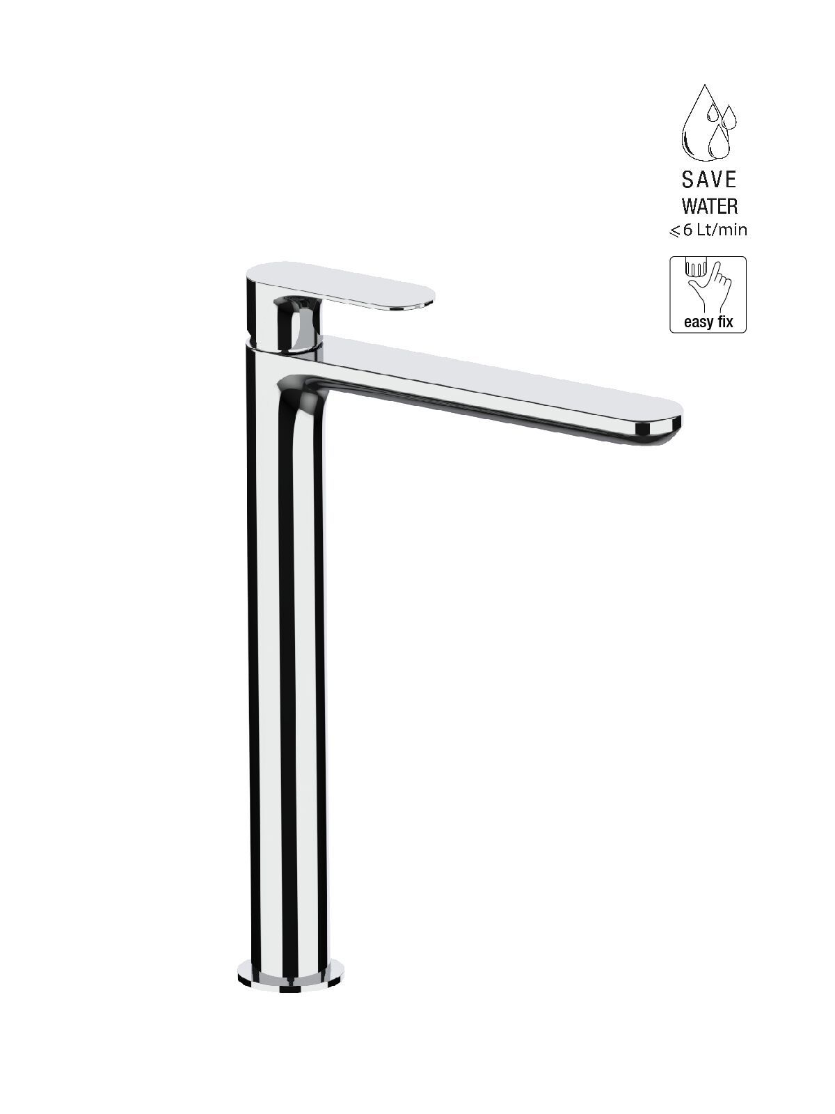 Смеситель для раковины с высоким верхом без слива Rubinetterie Frattini Lea ARCH-00052952 - Вид №1