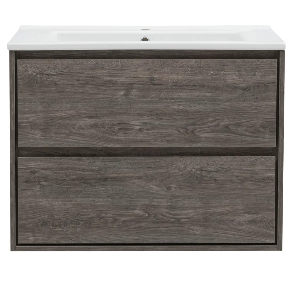 Тумба под раковину KONSENSA Мокка 2.0 подвесная 85 см цвет серый дуб STLM-2001532 - Вид №3