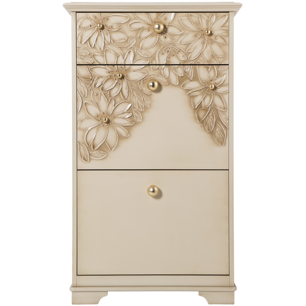 11621 Комод Терра-3 (с 3-мя ящиками) Айвори Мраморное золото BOGACHO 4627196590298