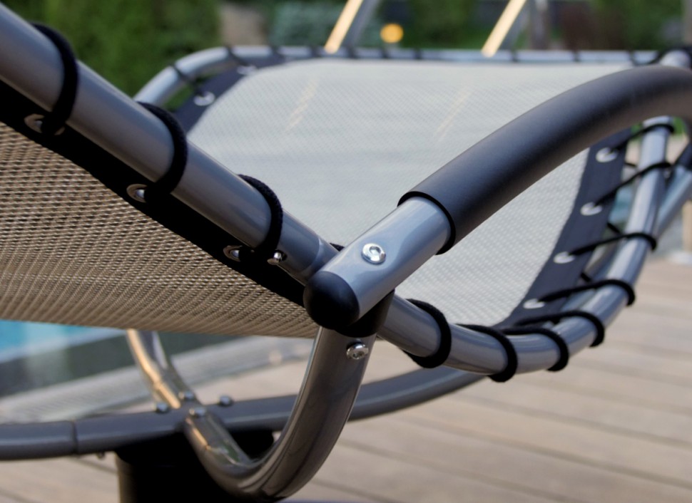 Шезлонг качалка лежак белый "Флэт" BESTA FIESTA YUVARLAK 044661 Белый  - Вид №1