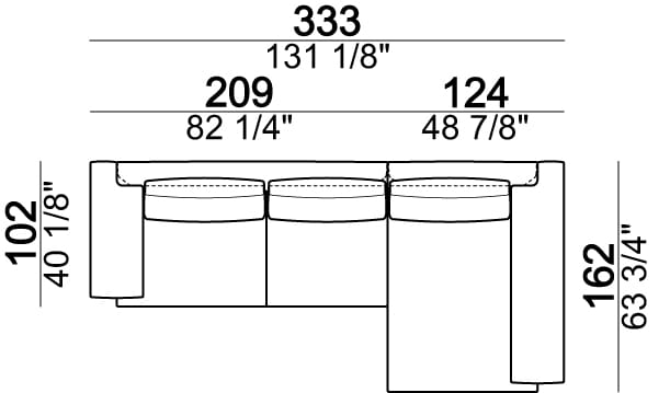 Секционный диван из ткани Arketipo EGO ARCH-00102437 - Вид №22