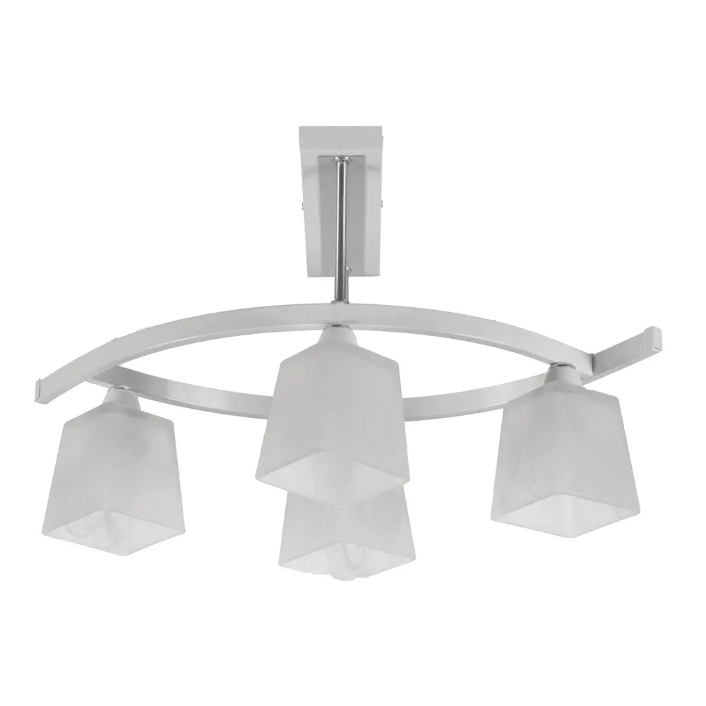 Люстра Светлана 4xE14x60 Вт, металл/стекло, цвет белый СВЕТУС STLM-2126063