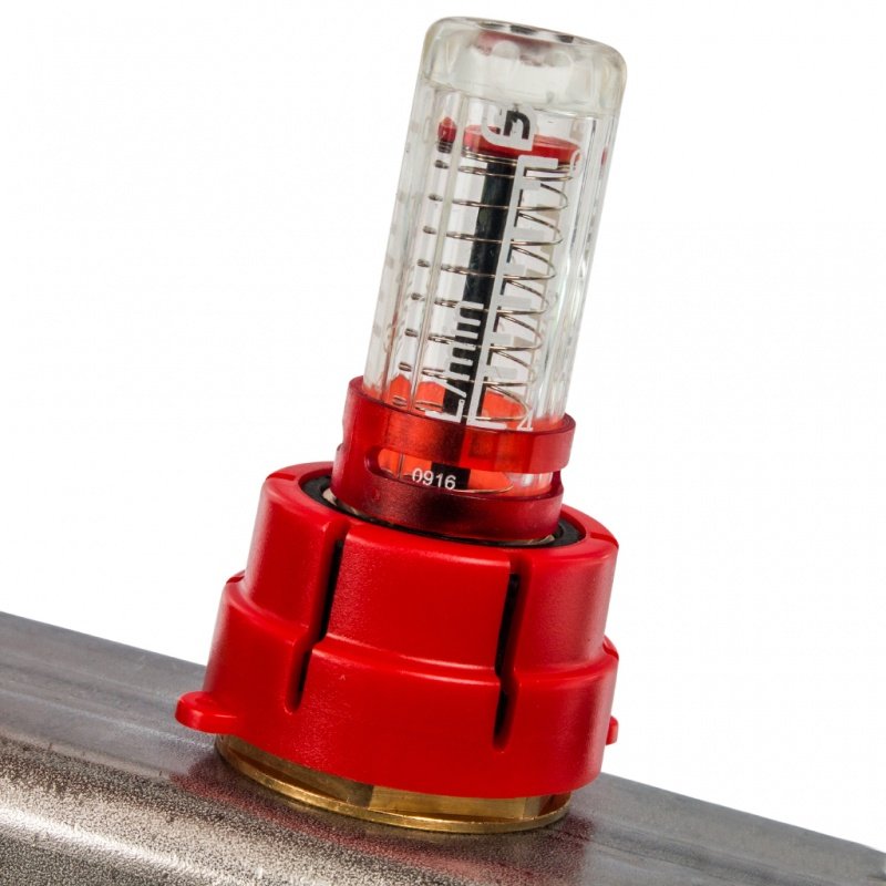 Коллектор из нержавеющей стали на 4 вых. с расходомерами STOUT SMS0917000004 - Вид №4