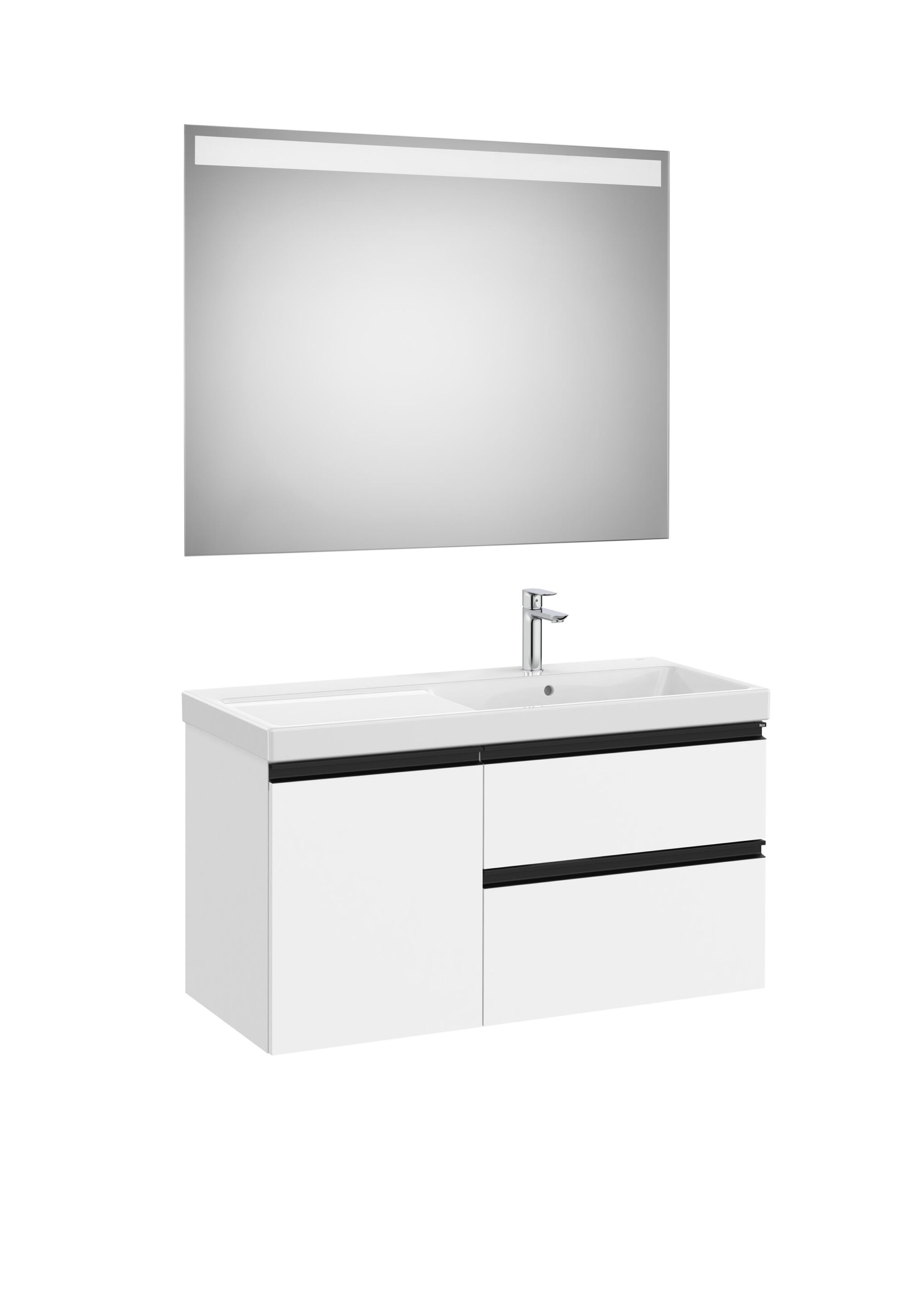 Деревянный умывальник с ящиками, дверцами, зеркалом и встроенной раковиной Roca The Gap ARCH-00147702 - Вид №19