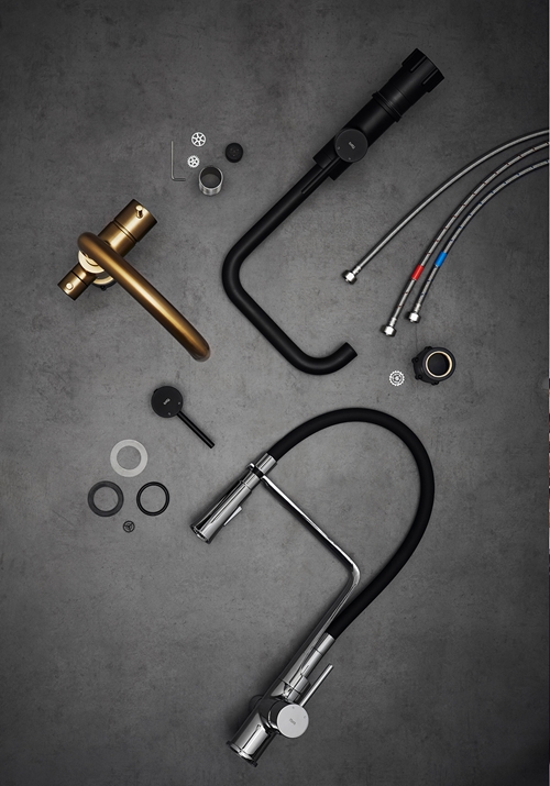 1382001 Кухонный Смеситель Verge Black С Посудомоечной Машиной Вниз ... Hafa  Черный  - Вид №3