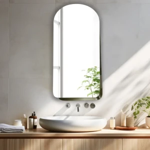 Зеркало KREAFORTA Brilia Brass с арочным дизайном в латунном покрытии 89389492