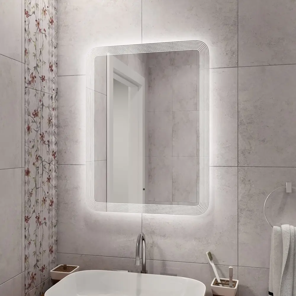 Зеркало для ванной Exotic с подсветкой 60x80 см Santreyd STLM-2084393 - Вид №9