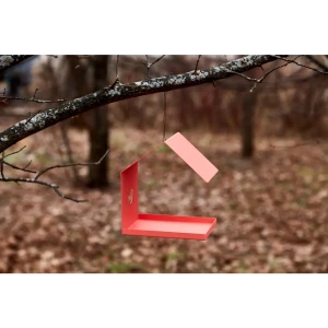 Кормушка для птиц цвет красный