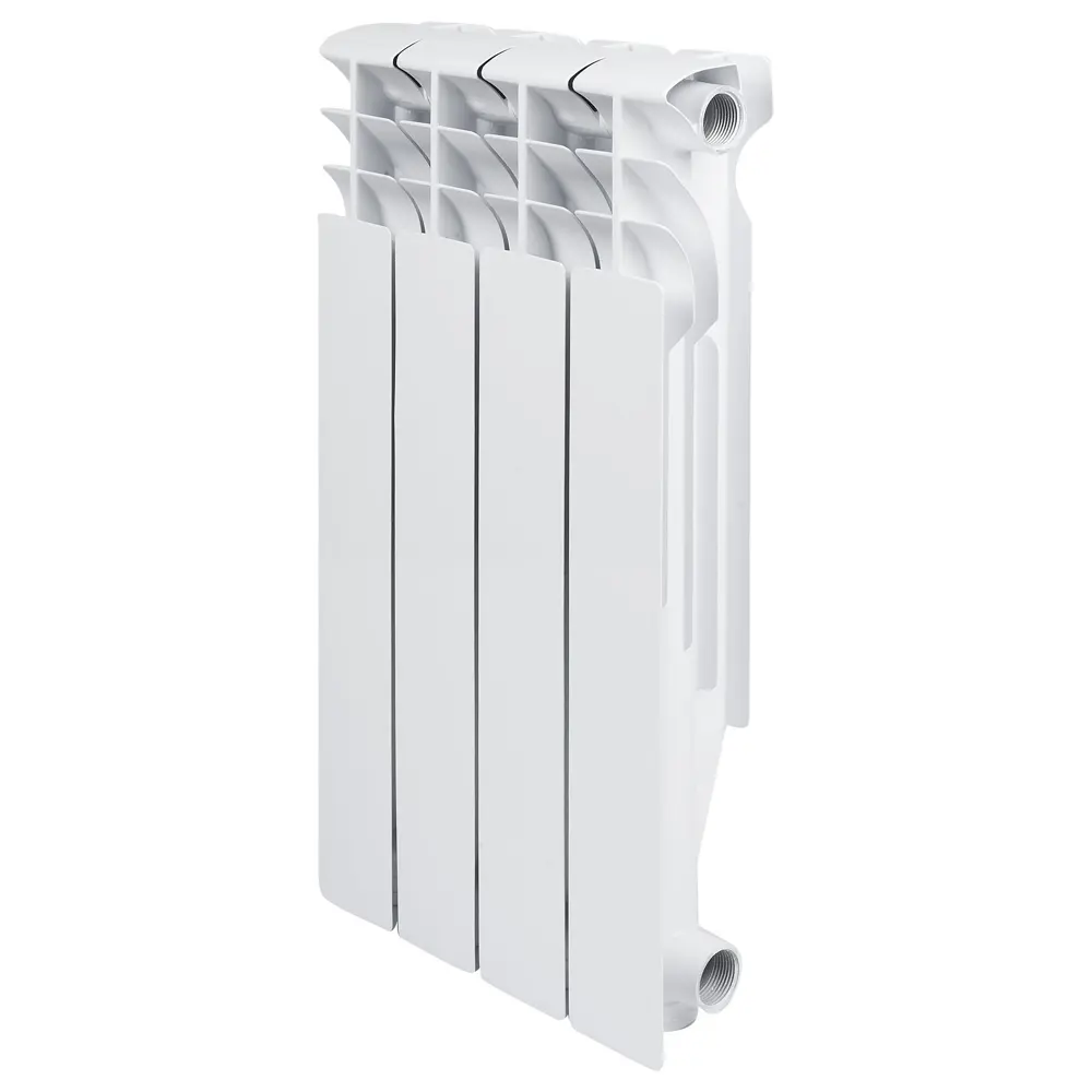 Радиатор Monlan Aluminium 500/96 алюминий 4 секции боковое подключение цвет белый STLM-2002859 - Вид №1