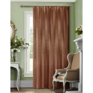 Штора на ленте «Вкус» 160x260 см однотон цвет кирпичный 82406931 STLM-2135134