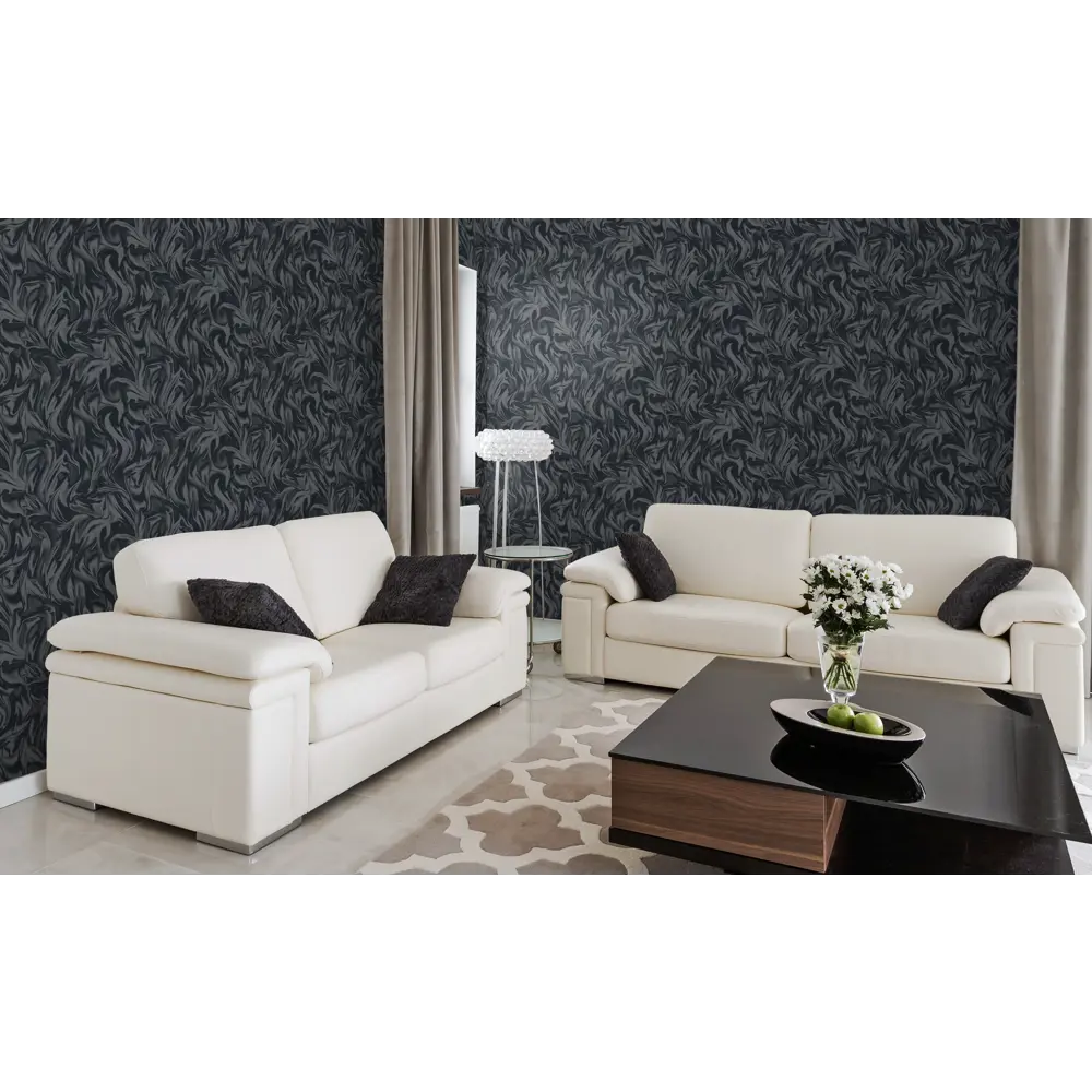 Victoria Stenova Altai - флизелиновые обои графитового оттенка для стильного интерьера 89363944 Arte STLM-0825920 - Вид №4